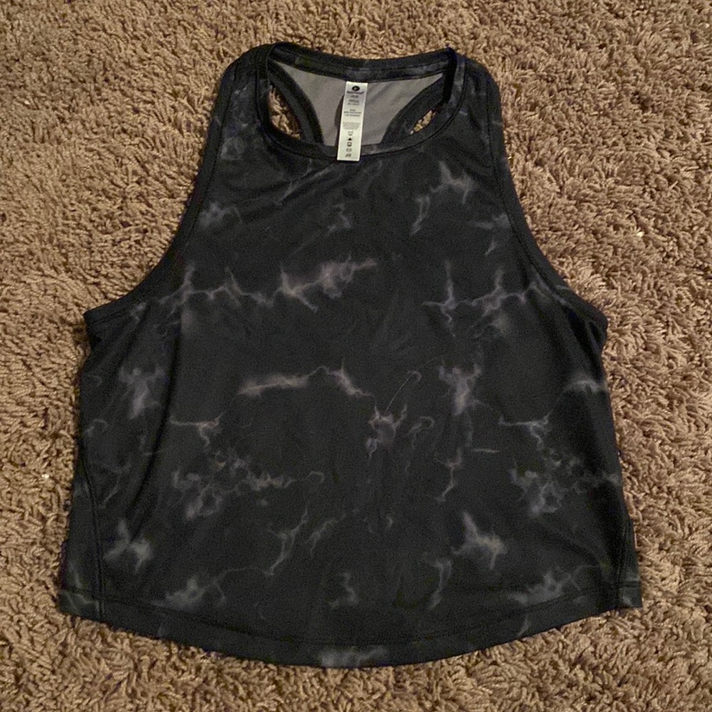Marble designed workout top